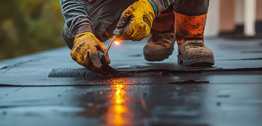 EPDM Roof Repair Tape Application in West Chicago