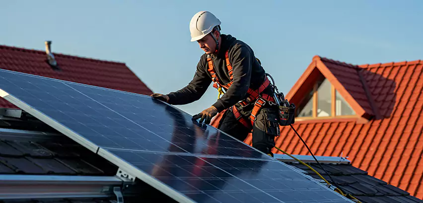 Solar Panels on Steel Roof Installation in West Chicago